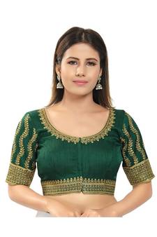 Women's Embroidery Padded Saree Blouse