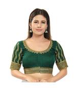 Women's Embroidery Padded Saree Blouse