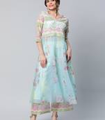 Ahalyaa Floral Organza Romantic Florals Kurta Set