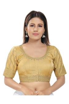 Women's Embroidery Padded Saree Blouse