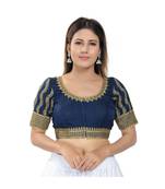 Women's Embroidery Padded Saree Blouse