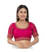 Women's Embroidery Padded Saree Blouse