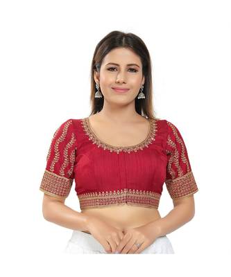 Women's Embroidery Padded Saree Blouse 1