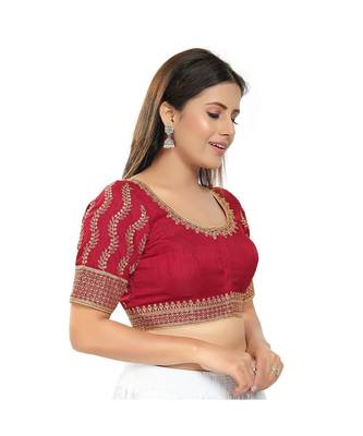 Women's Embroidery Padded Saree Blouse 3