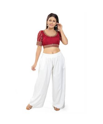 Women's Embroidery Padded Saree Blouse 5