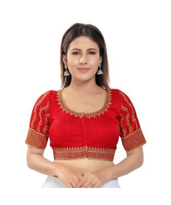 Women's Embroidery Padded Saree Blouse 1