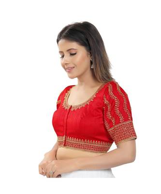 Women's Embroidery Padded Saree Blouse 2