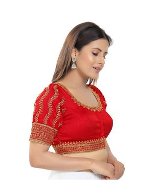 Women's Embroidery Padded Saree Blouse 3