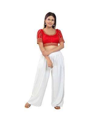 Women's Embroidery Padded Saree Blouse 5