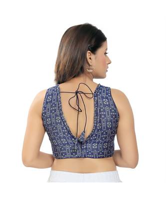 Muhenera Women's Cotton Padded Saree Blouse 4