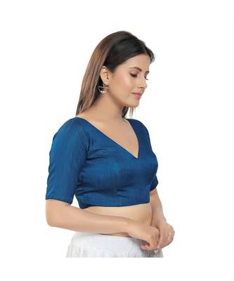 Women's Silk Padded Saree Blouse 3