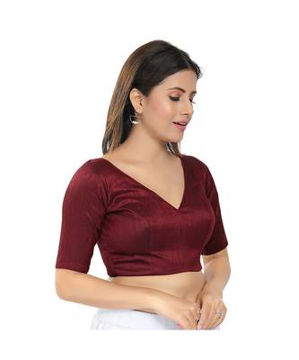 Women's Silk Padded Saree Blouse 3