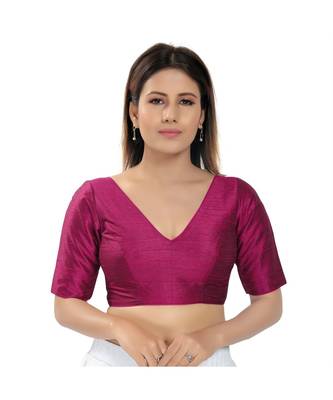Women's Silk Padded Saree Blouse 1