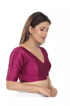 Women's Silk Padded Saree Blouse