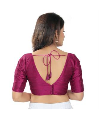 Women's Silk Padded Saree Blouse 4