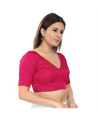 Women's Silk Padded Saree Blouse 3