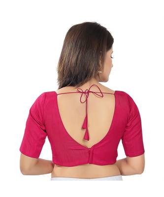 Women's Silk Padded Saree Blouse 4