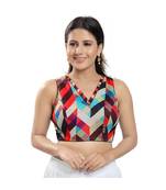 Women's Polyester Padded Saree Blouse