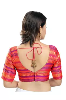 Women's Brocade Padded Saree Blouse