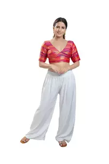 Women's Brocade Padded Saree Blouse
