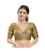 Women's Brocade Padded Saree Blouse