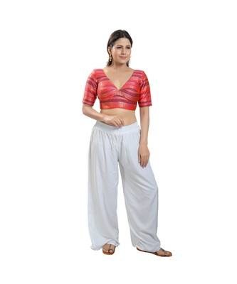 Women's Brocade Padded Saree Blouse 5