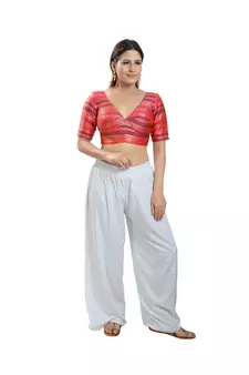 Women's Brocade Padded Saree Blouse