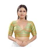 Women's Brocade Padded Saree Blouse