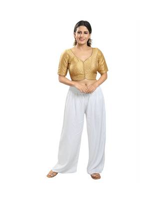 Muhenera Women's Brocade Padded Saree Blouse 5