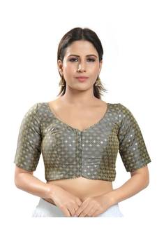 Women's Brocade Padded Saree Blouse