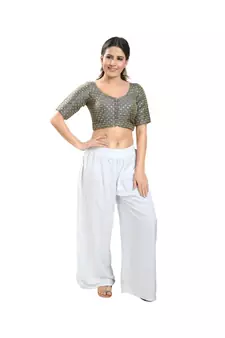 Women's Brocade Padded Saree Blouse