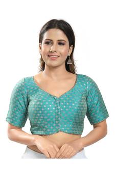Women's Brocade Padded Saree Blouse