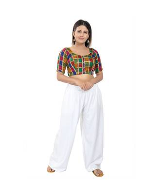 Muhenera Women's Brocade Padded Saree Blouse 5