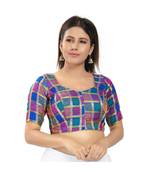 Women's Brocade Padded Saree Blouse