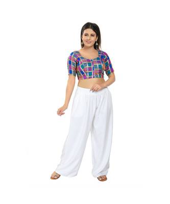Women's Brocade Padded Saree Blouse 5