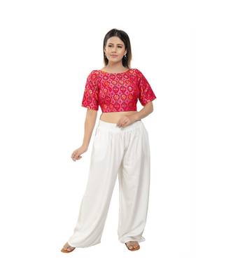 Women's Brocade Padded Saree Blouse 5