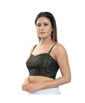 Women's Brocade Padded Saree Blouse 2