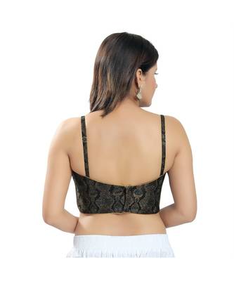 Women's Brocade Padded Saree Blouse 4