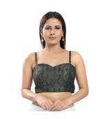 Women's Brocade Padded Saree Blouse
