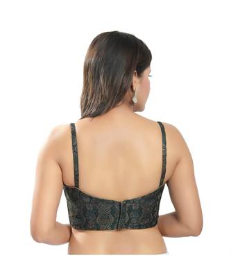 Women's Brocade Padded Saree Blouse 4