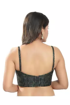 Women's Brocade Padded Saree Blouse