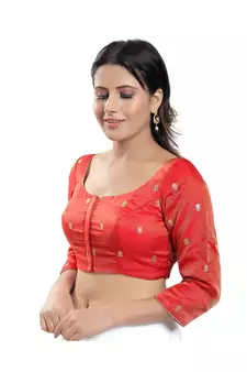 Women's Tissue Padded Saree Blouse