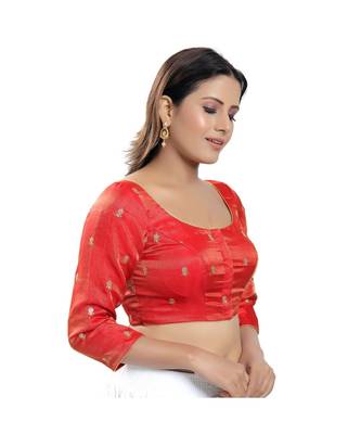 Women's Tissue Padded Saree Blouse 3