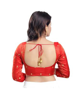Women's Tissue Padded Saree Blouse 4