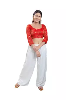 Women's Tissue Padded Saree Blouse