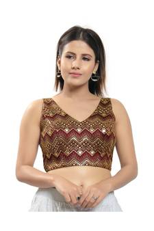 Women's Mulbury Silk Padded Saree Blouse