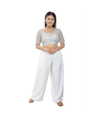Women's Net Padded Saree Blouse 5