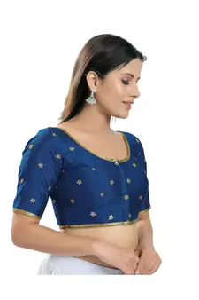 Women's Silk Padded Saree Blouse