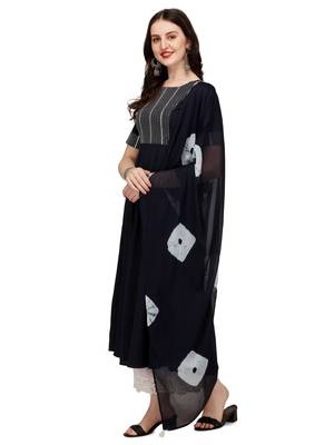 Navy-blue printed crepe kurtas-and-kurtis 3