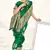 Green woven banarasi silk saree with blouse